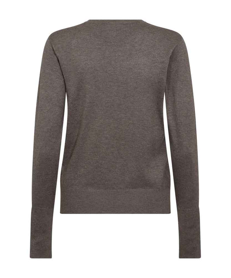 FreeQuent Jumper Katie med knappar Morel Melange