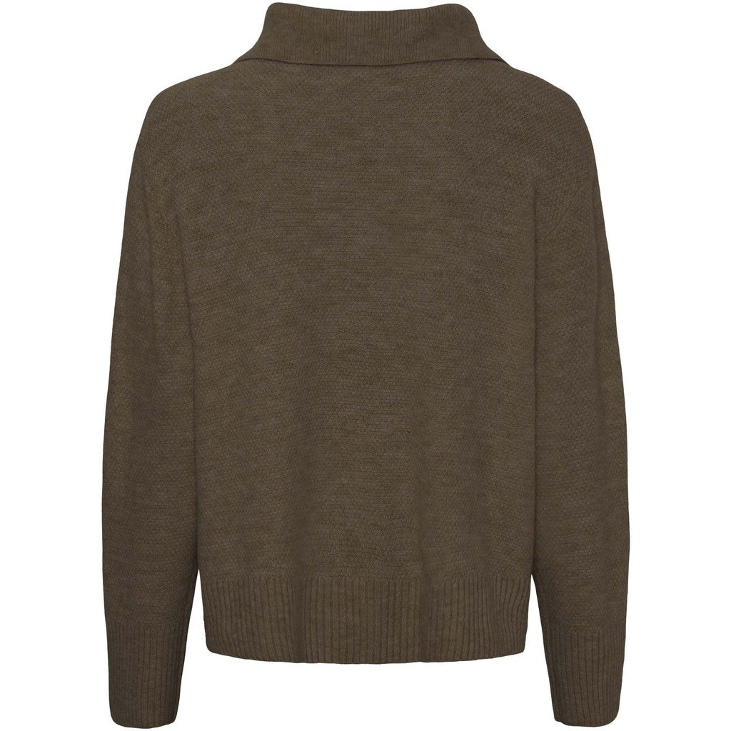 ISAY Anna Colar Tröja Khaki Melange