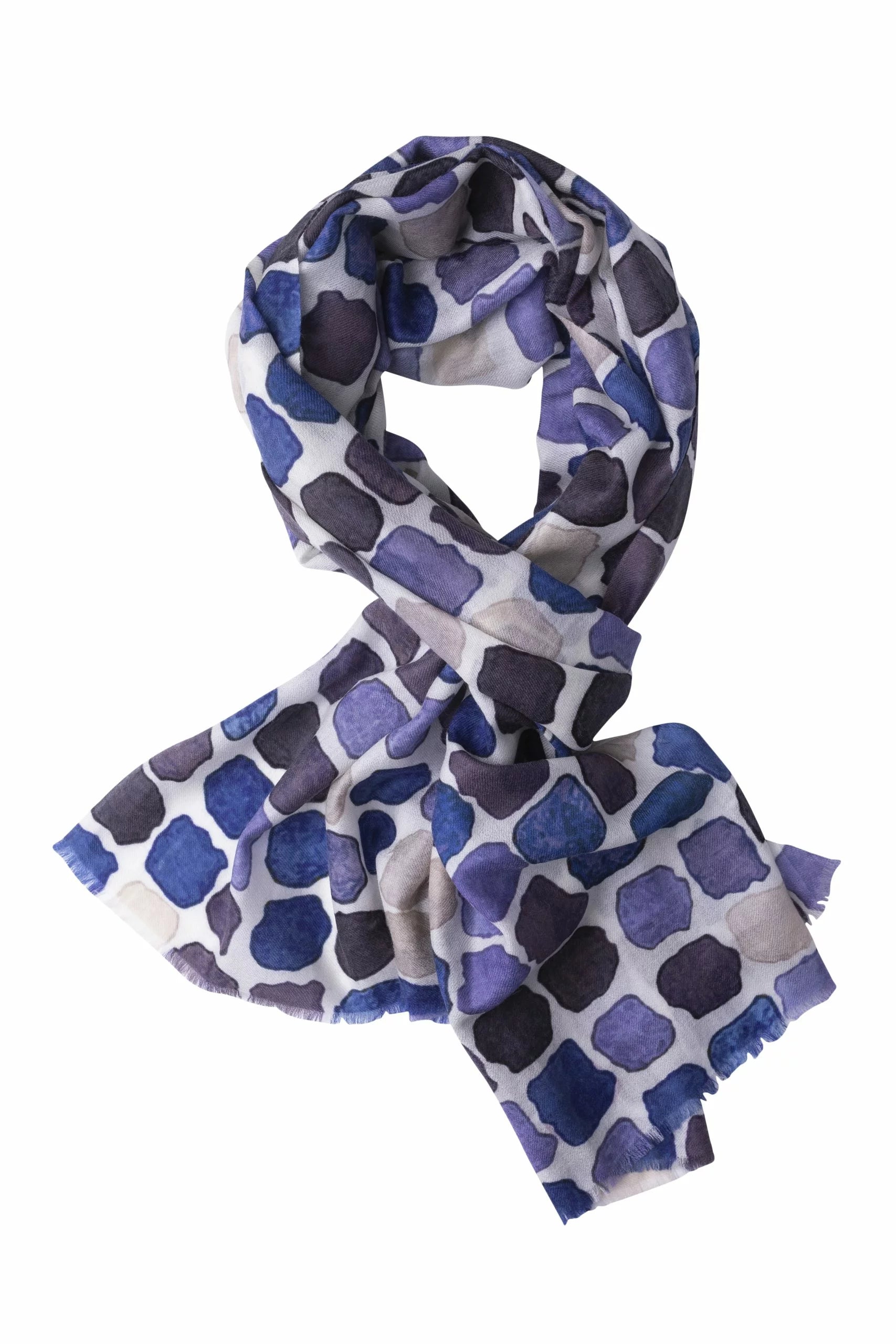 8Design Multifärger Kashmir Sjal Blue Mix