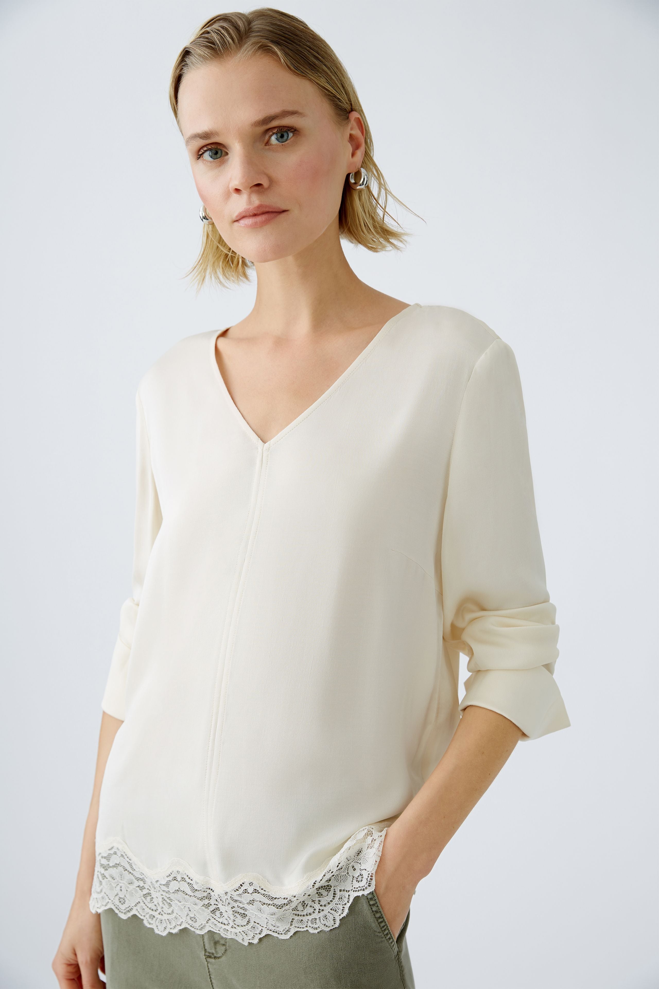 OUI Blus Whitecap Gray