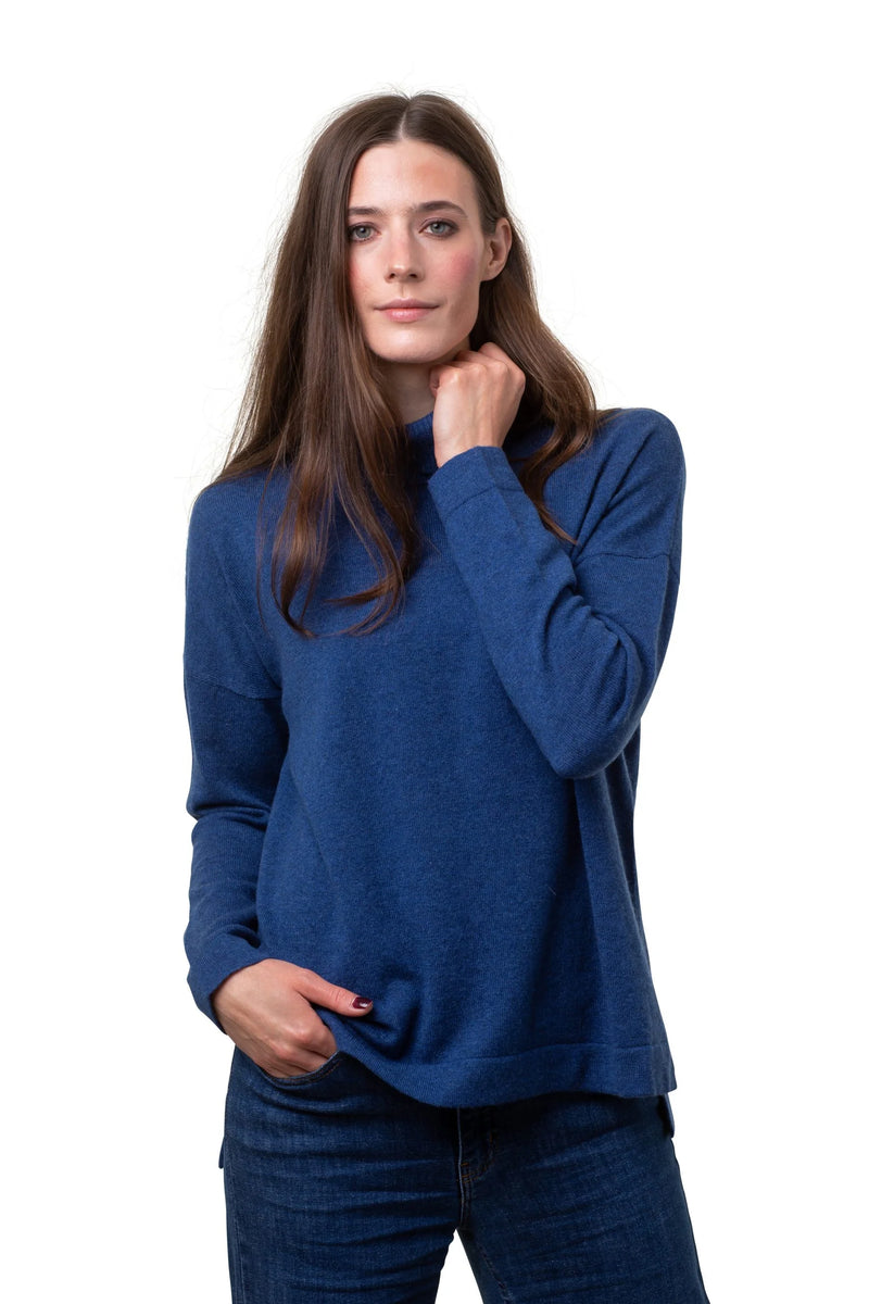 8Design Polotröja i Kashmir Klassik Jeans Blue