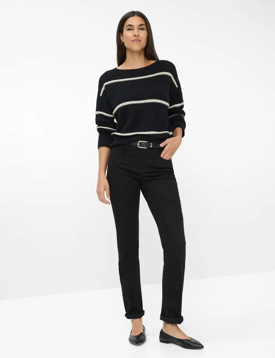 Brax Femficksjeans Mary med Raka Ben Svart