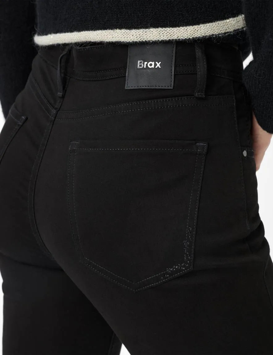 Brax Femficksjeans Mary med Raka Ben Svart
