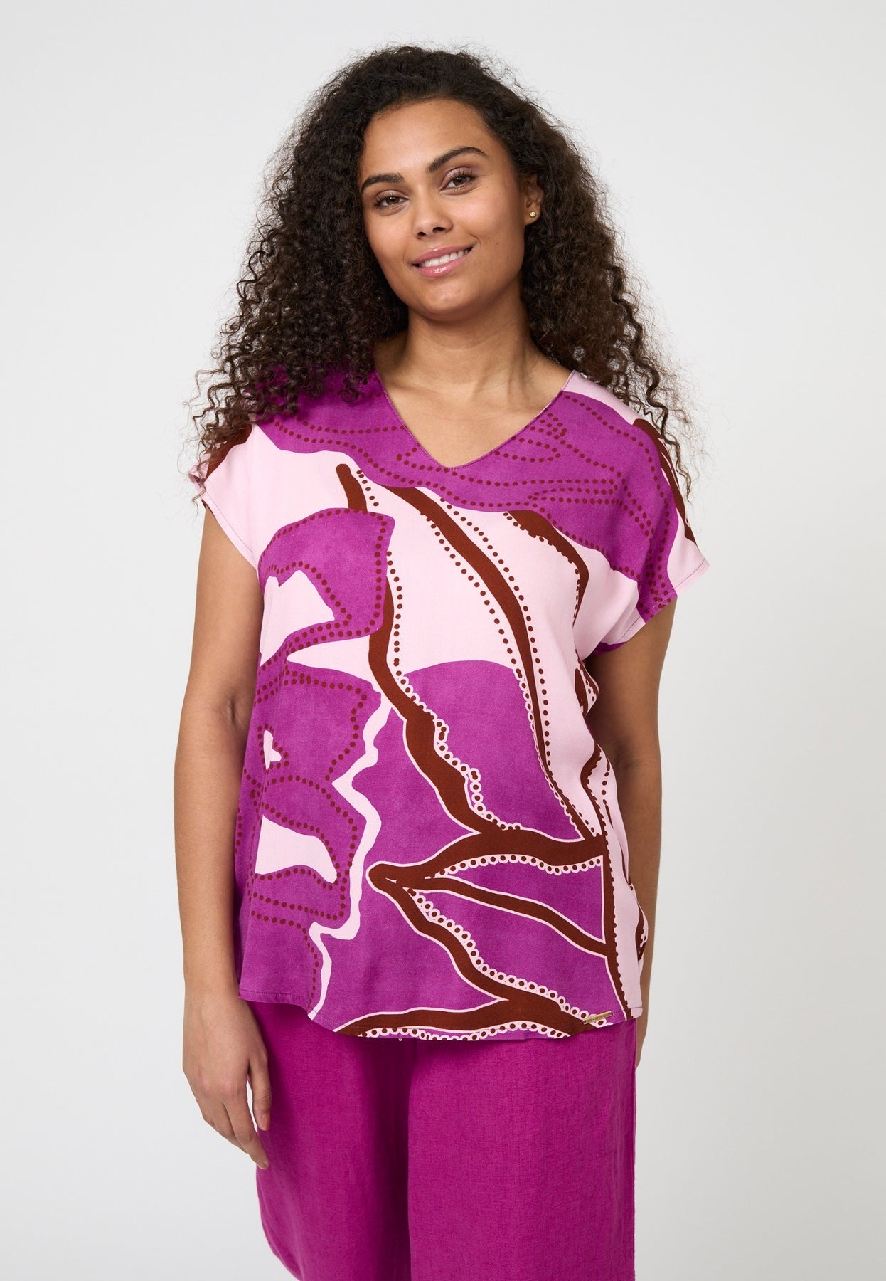 ELTON Blus Raka Fuchsia