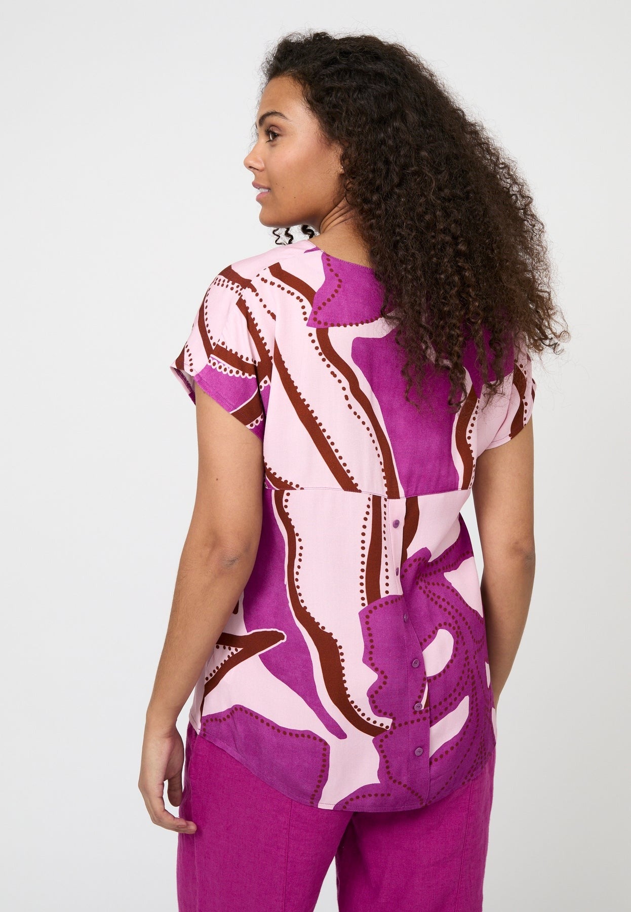 ELTON Blus Raka Fuchsia