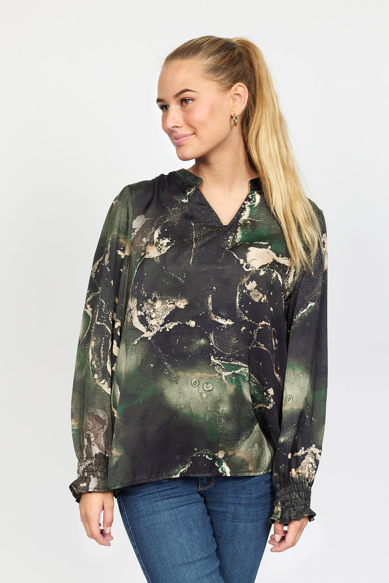 2BIZ Fetana Blus Green Marble