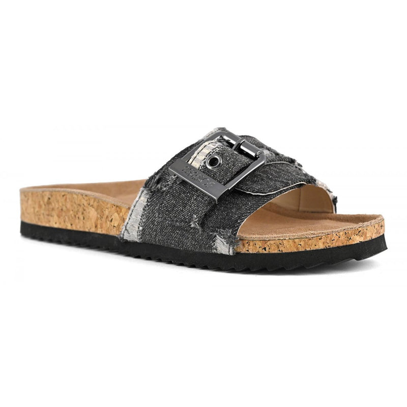 Tofflor Mule Jeans Svart