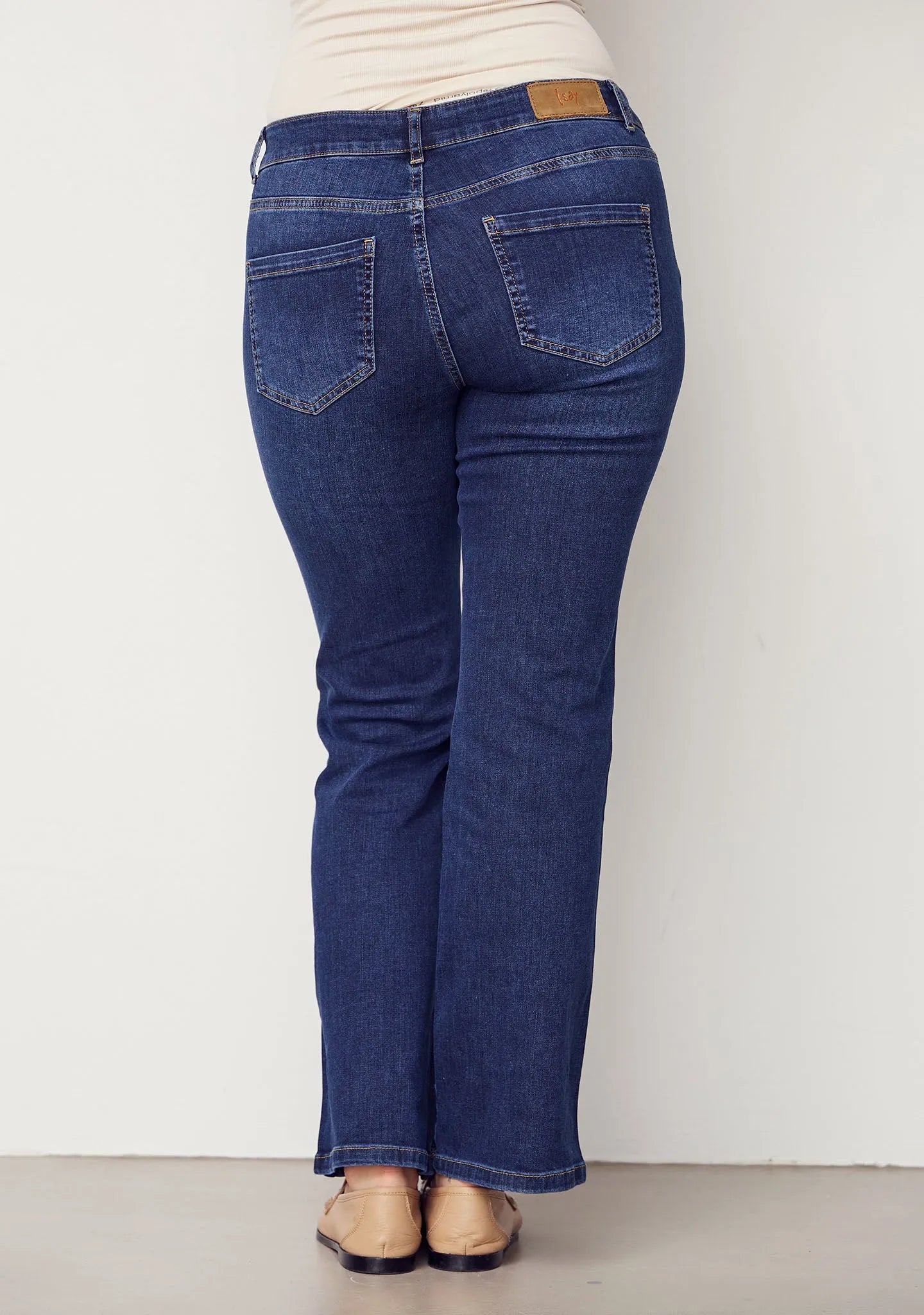I SAY Como Flare Jeans Med Knappar Dark Denim
