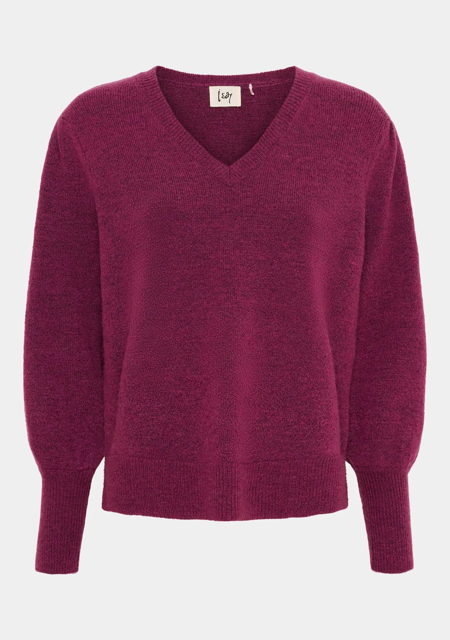I SAY V-ringad Tröja Cerise