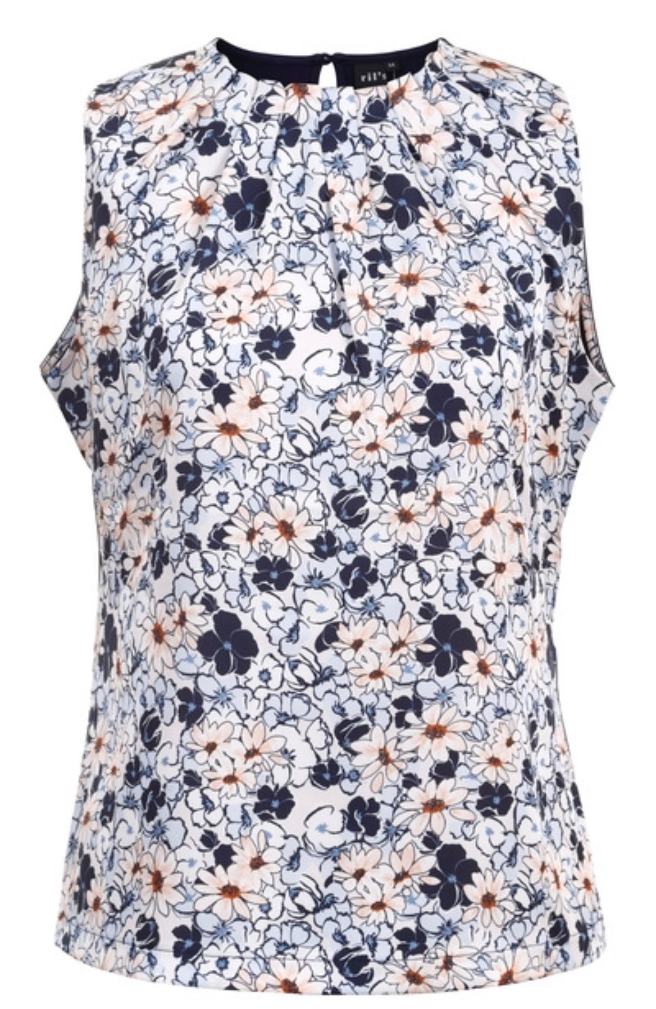 Ril's Lucca Mönstrad Top Floral Navy