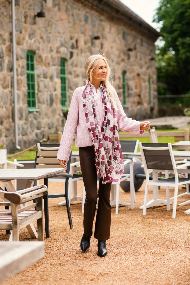 8Design Kashmir Sjal Bordeaux