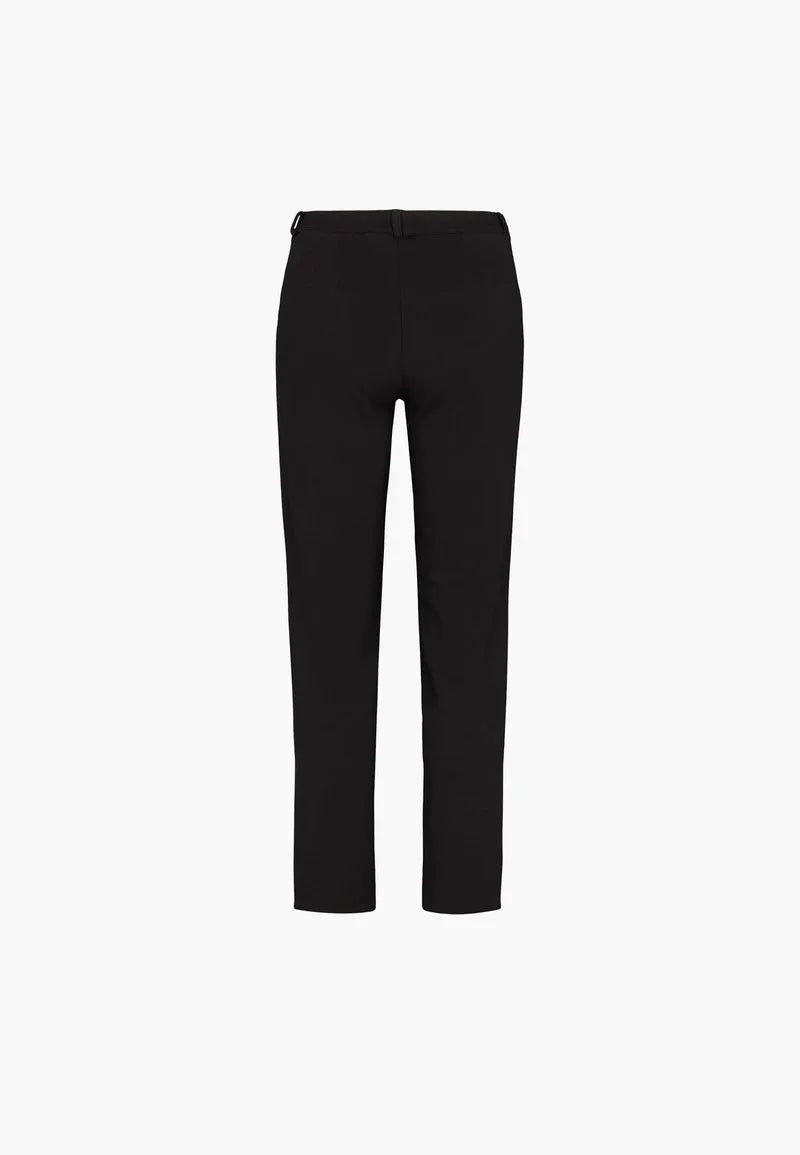 LAURIE Byxor Rylie Regular Medellång Black brushed