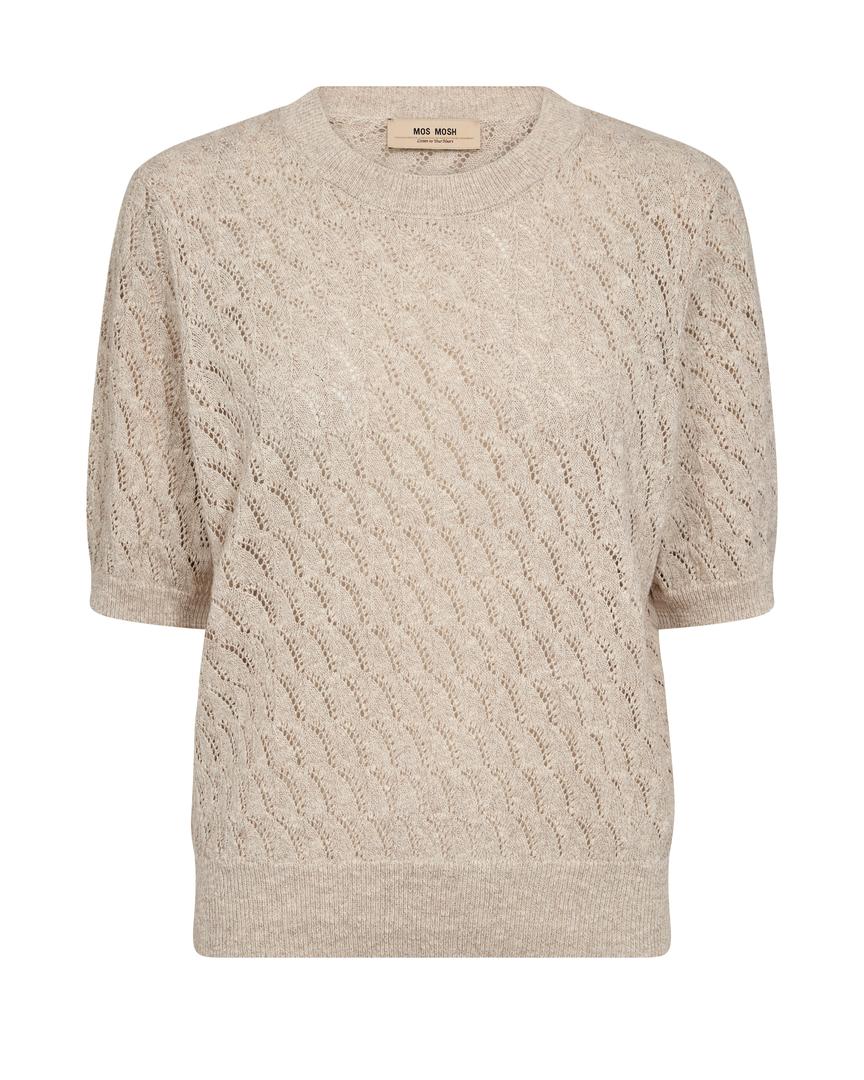 Mos Mosh Jumper Karin Marisol linen knit grå