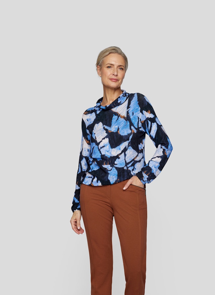 Rabe Top med all-over tryck Navy