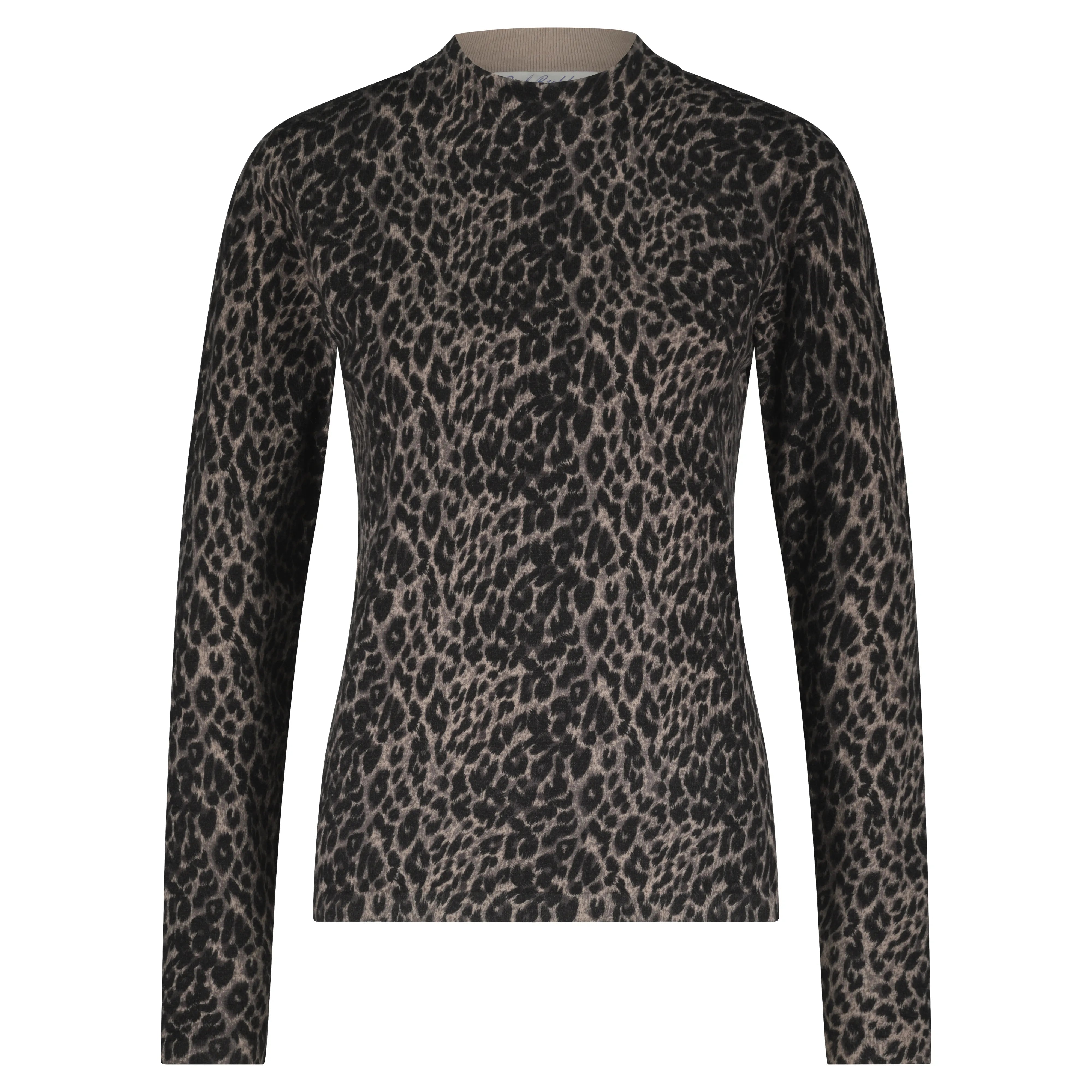 Red Button Topp med Leopardtryck Svart