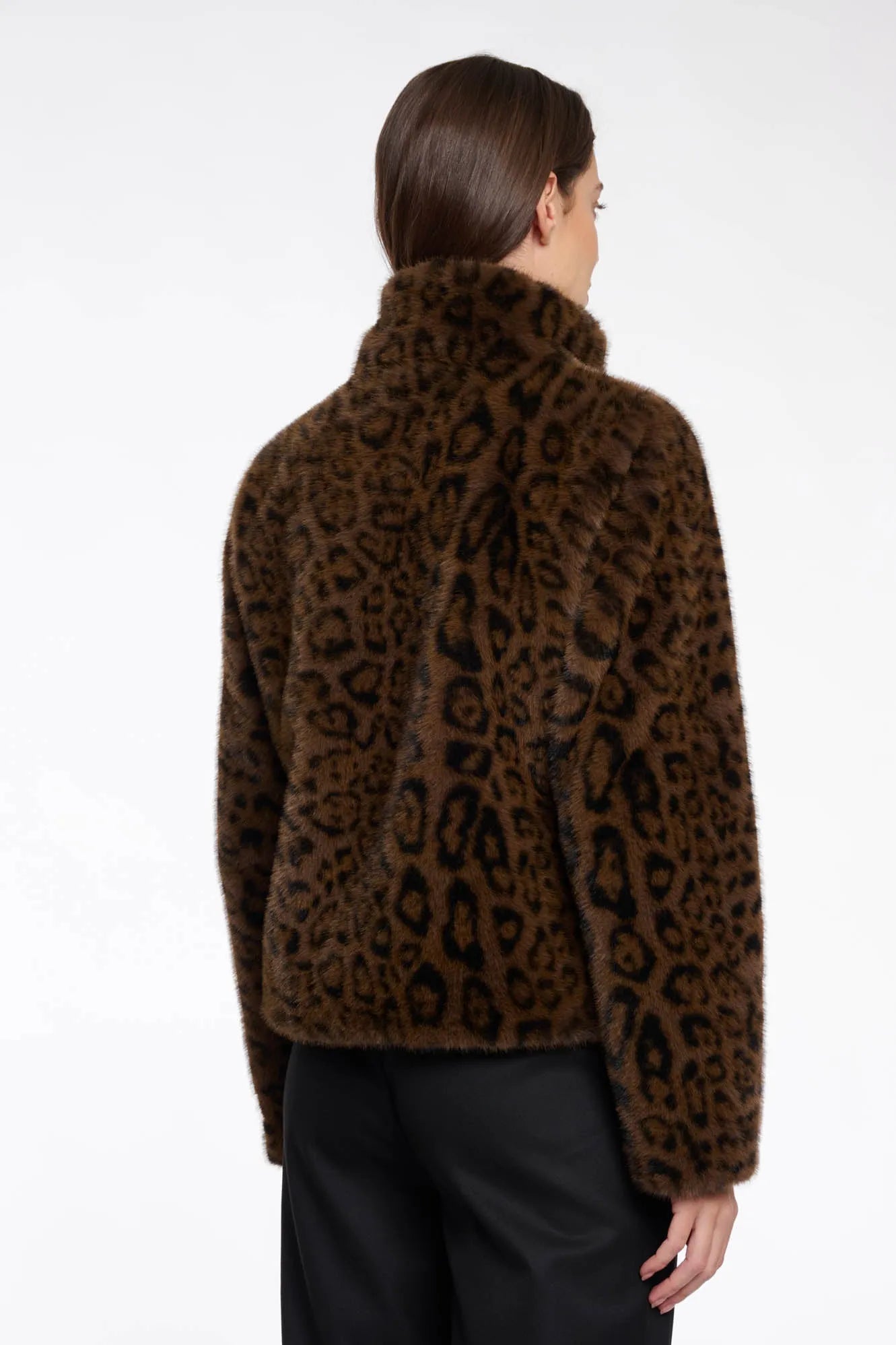 Rino & Pelle Fuskpälsjacka Vie Leopard