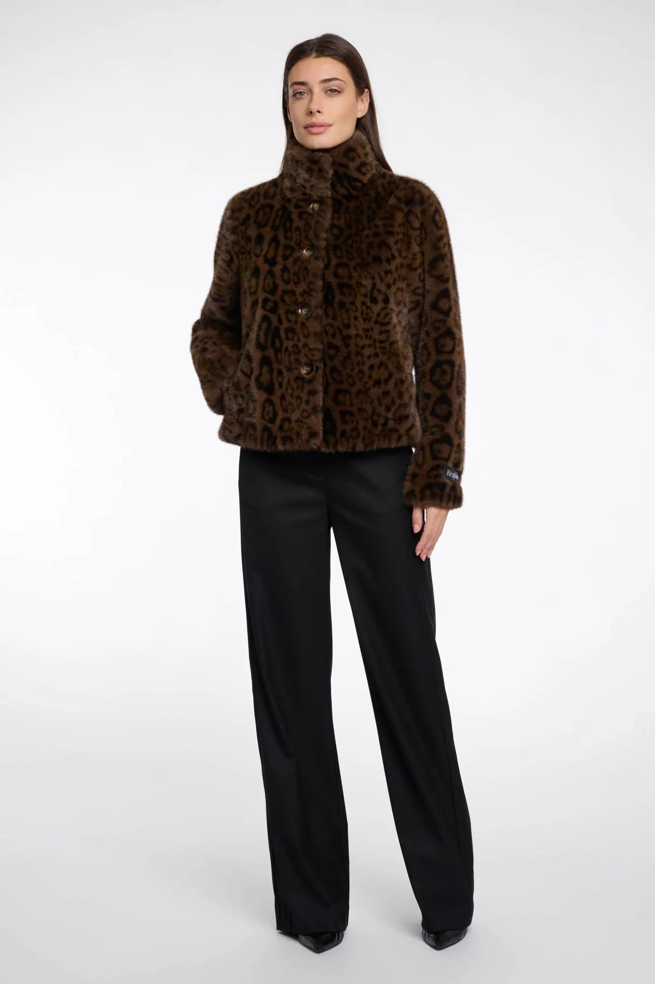 Rino & Pelle Fuskpälsjacka Vie Leopard