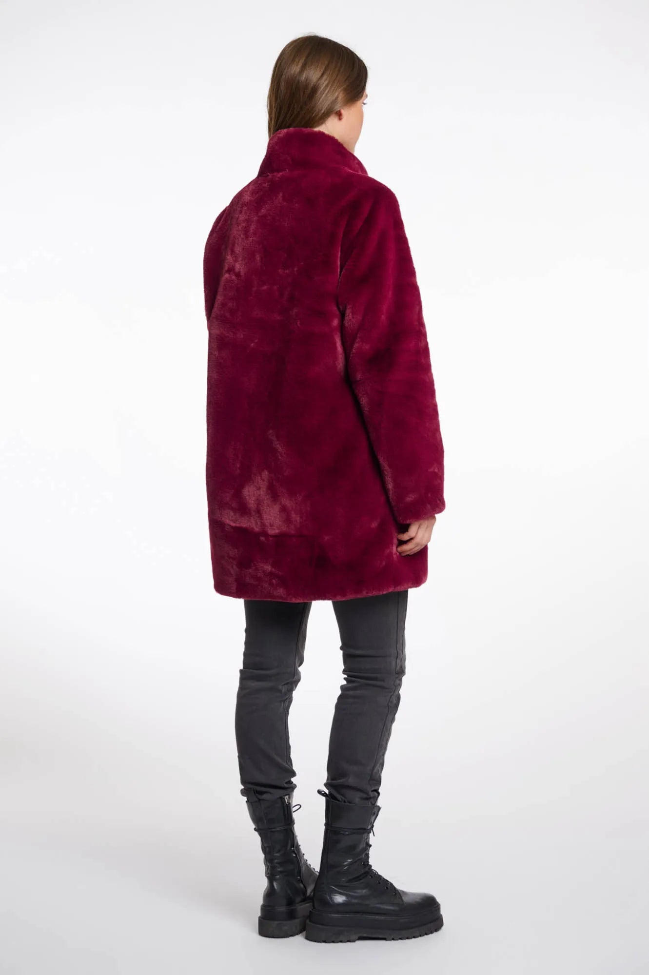 Rino & Pelle Fuskpälskappa Nonna Plum