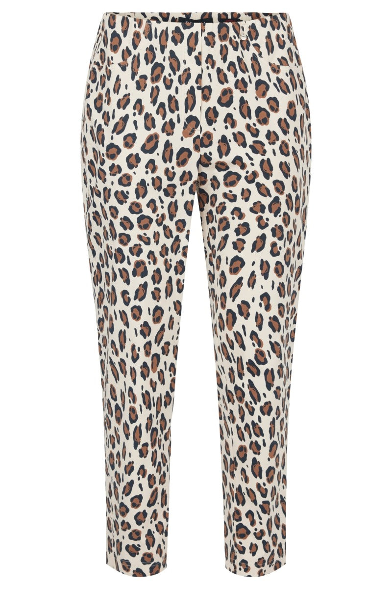 Robell Byxor Bella Leopard Guld