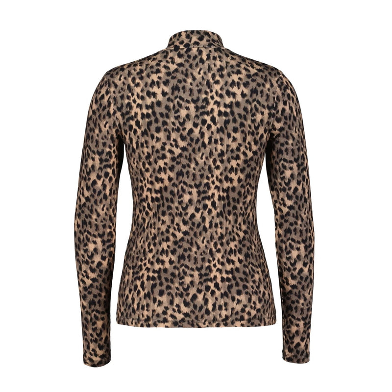 Red Button Rolinde leopard Långärmade Topp Mud