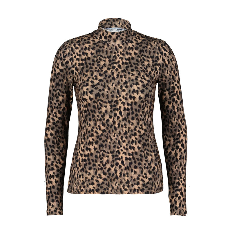 Red Button Rolinde leopard Långärmade Topp Mud