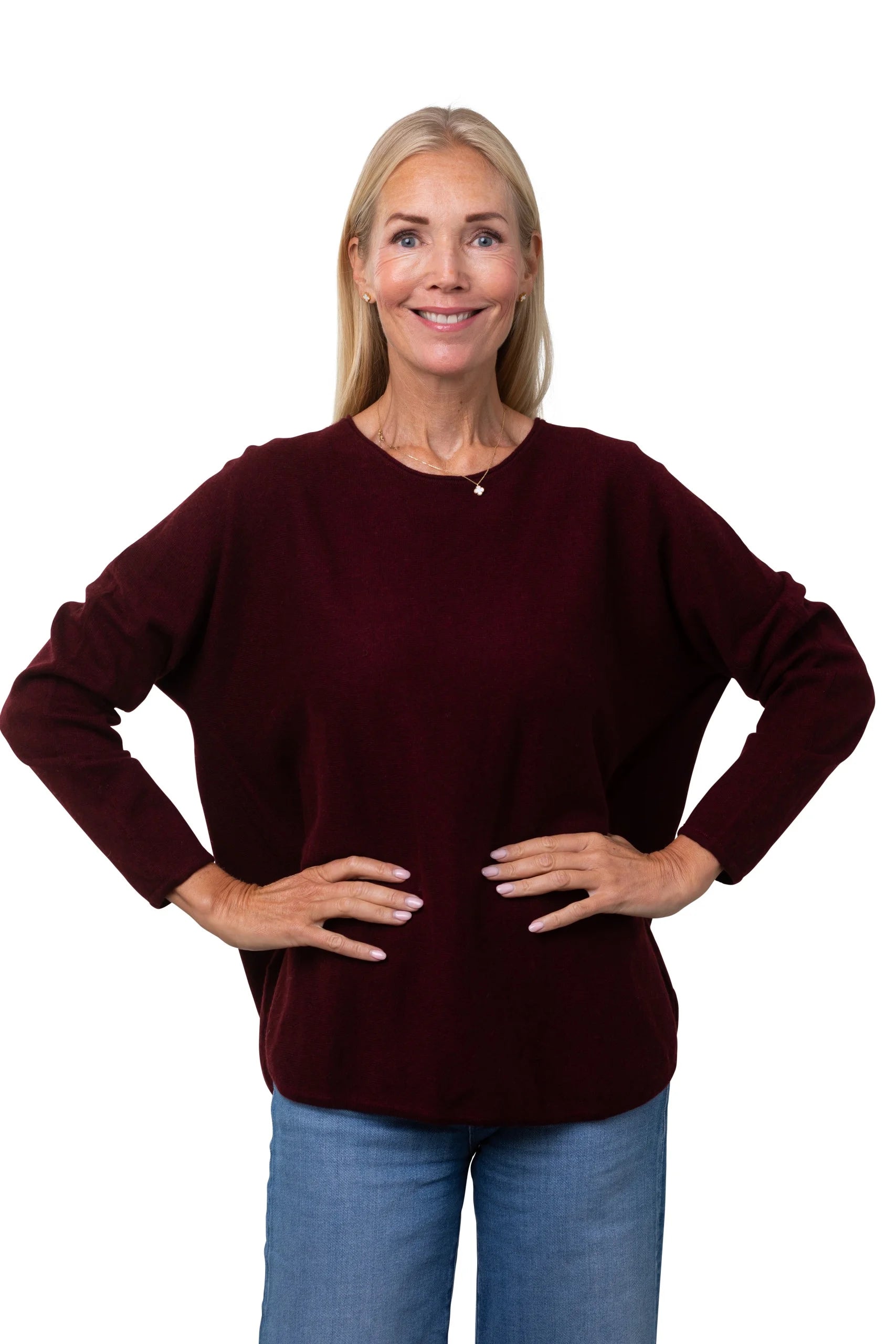 8Design Anna Kashmirtröja Bordeaux