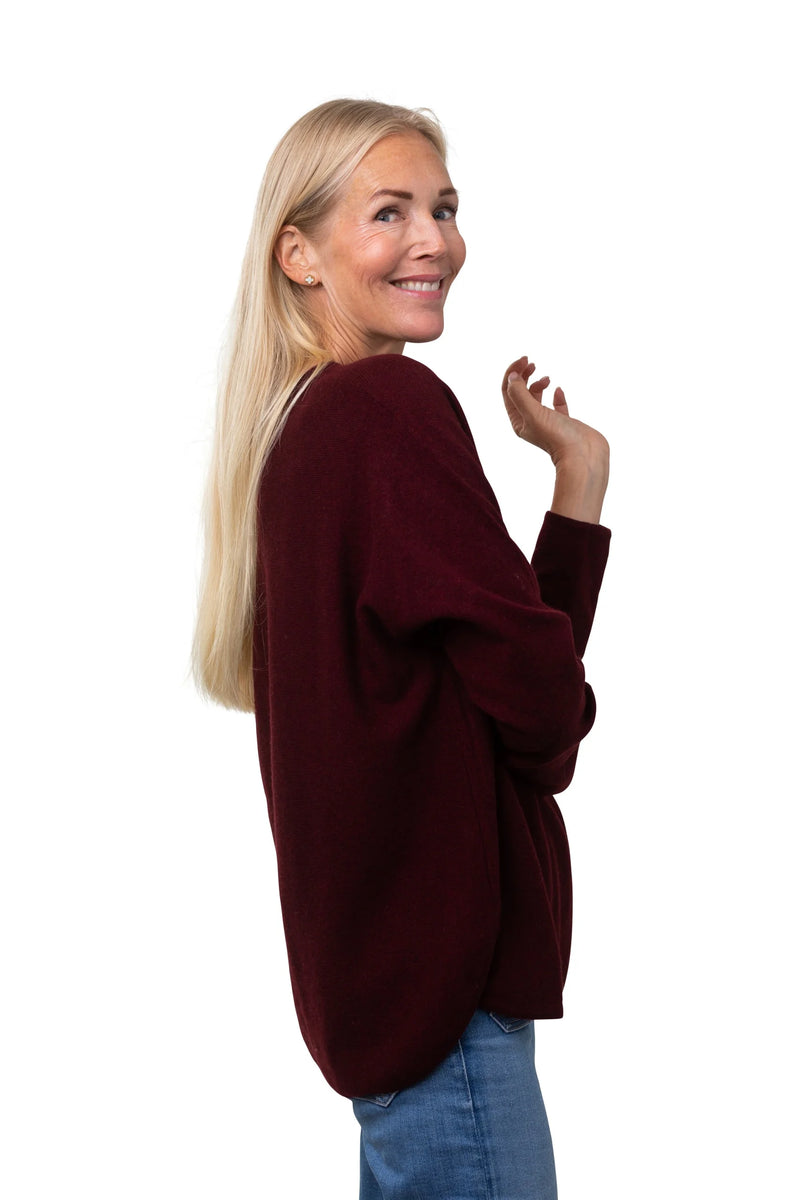 8Design Anna Kashmirtröja Bordeaux