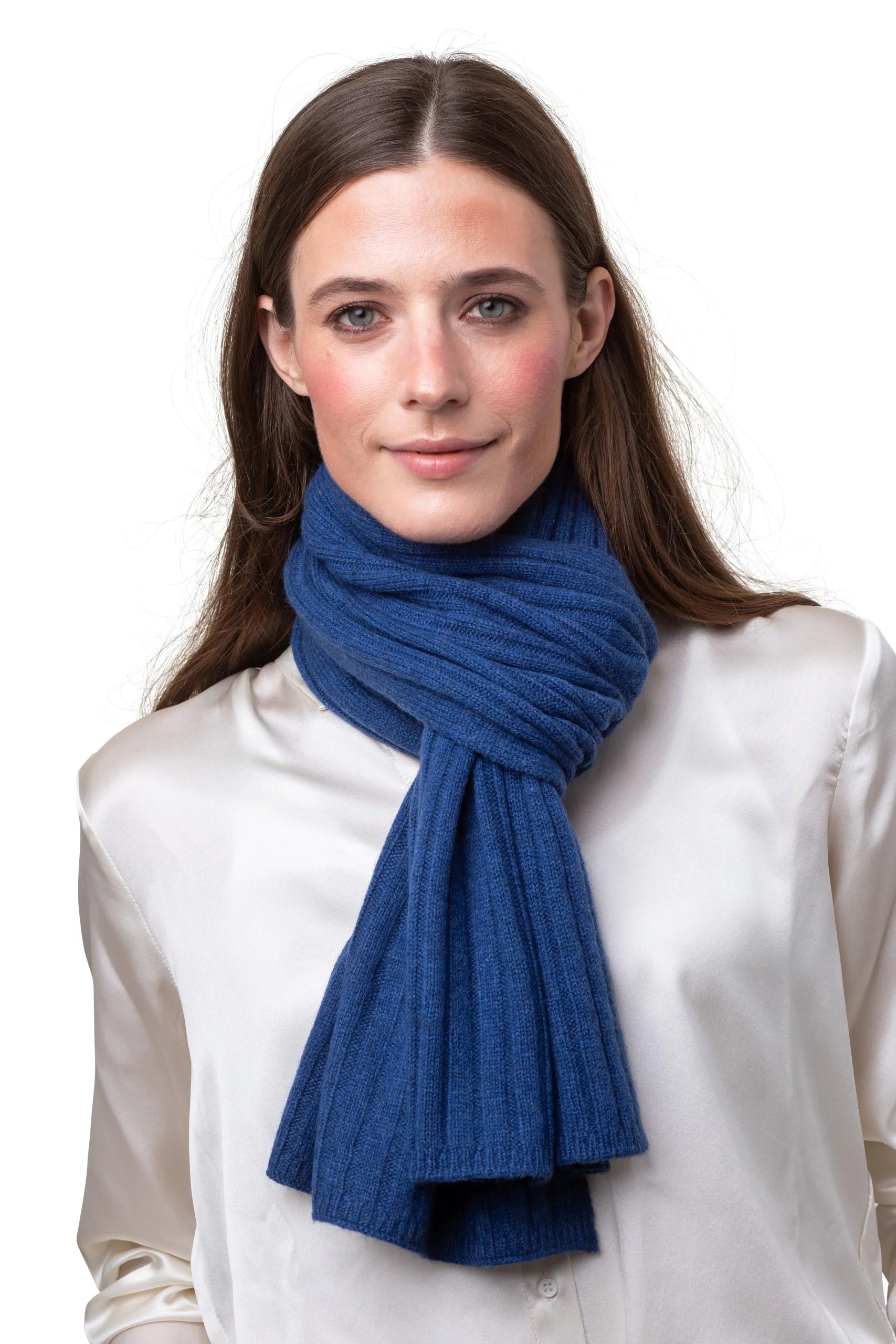8Design Ribbad Kashmir Halsduk Jeansblå