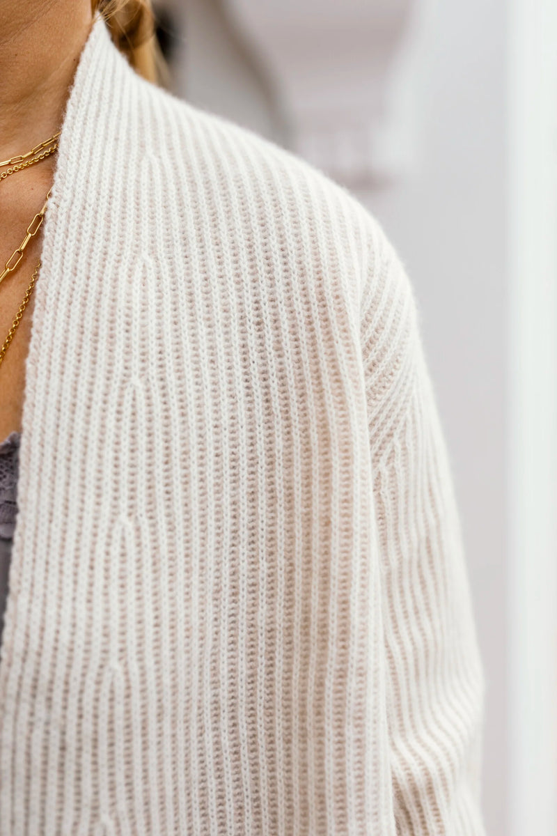 8Design Johanna Kashmir Kofta Sandsten/vit