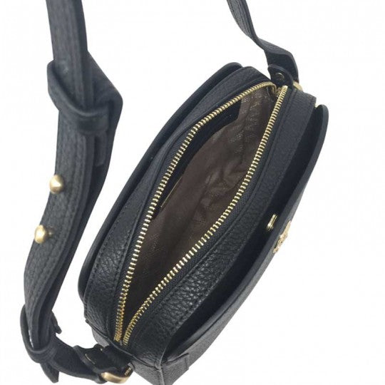 Pourchet Leather Crossbody Väska Black