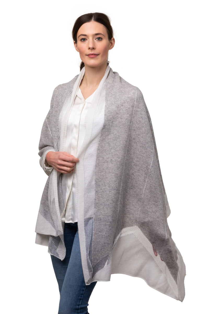 8Design Kashmirsjal Grå/Natur/Silver