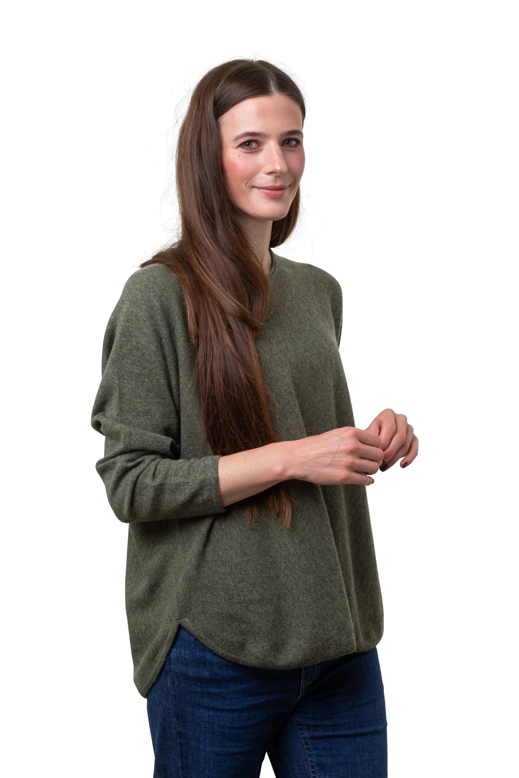 8Design Anna Kashmirtröja Olivgrön