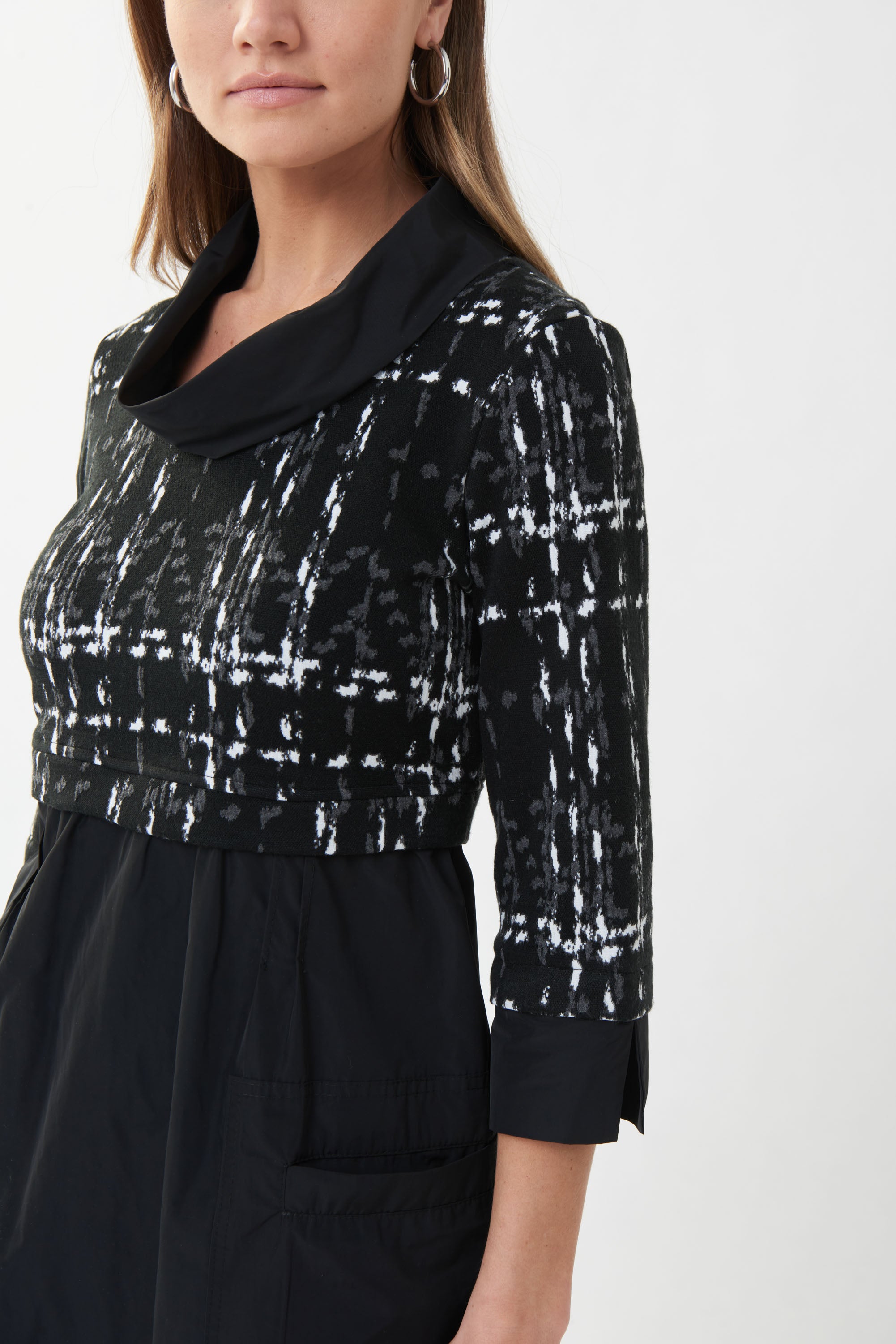 Joseph Ribkoff Mönstrad Klänning Black