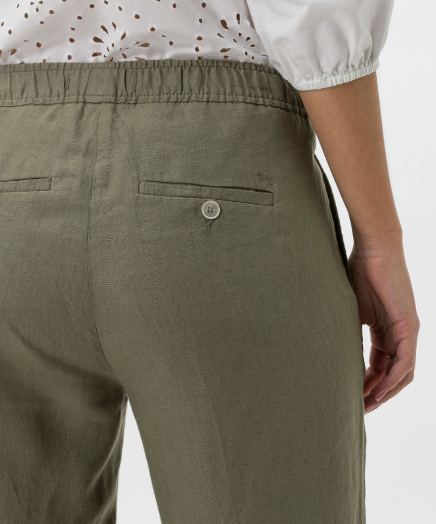 BRAX Maron Linnebyxor Olive
