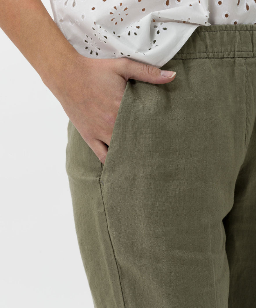 BRAX Maron Linnebyxor Olive