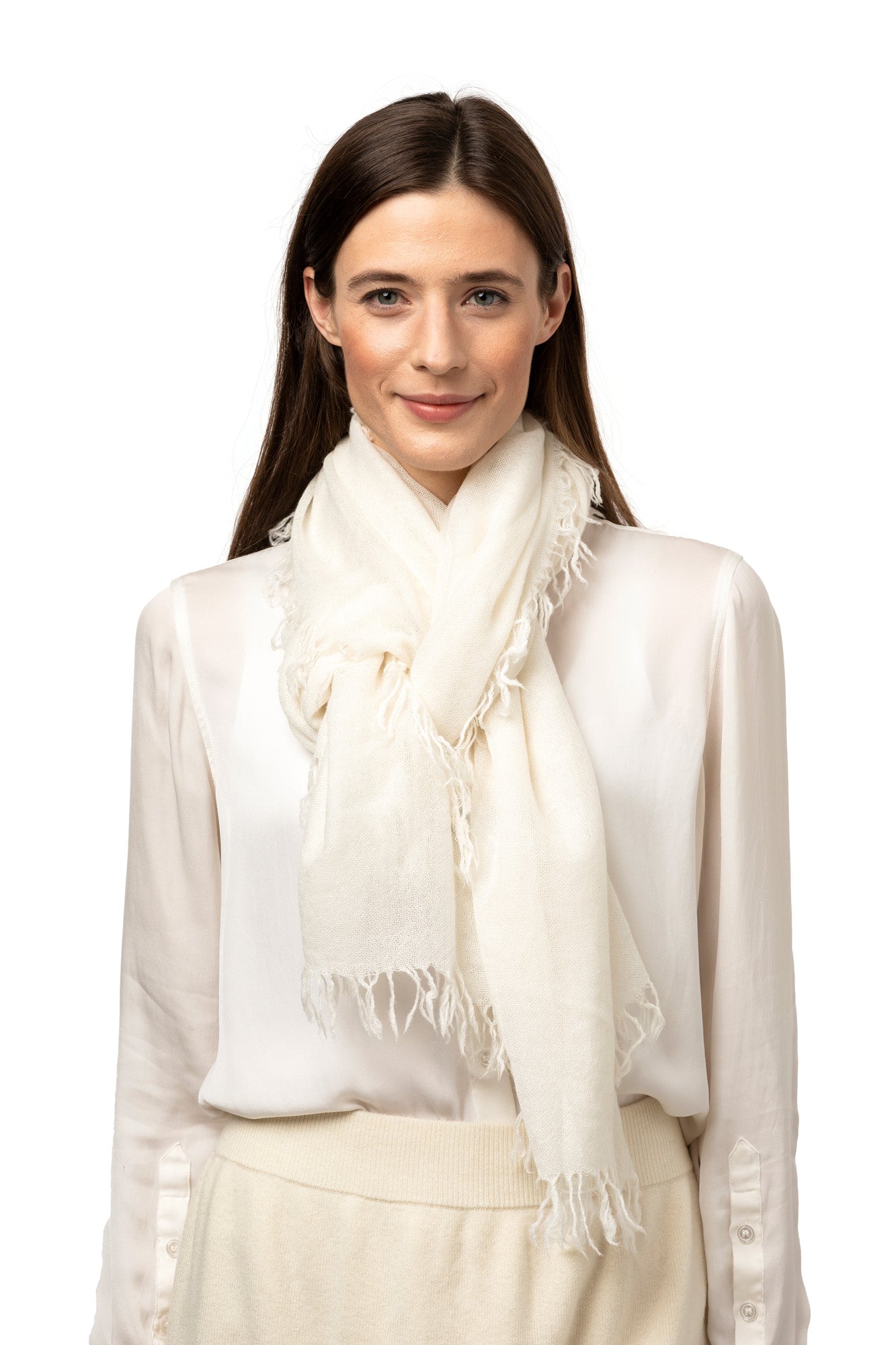 8Design Spray Sjal Cashmere Natur White