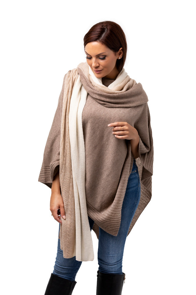 8Design Flätad Kashmir Sjal Beige