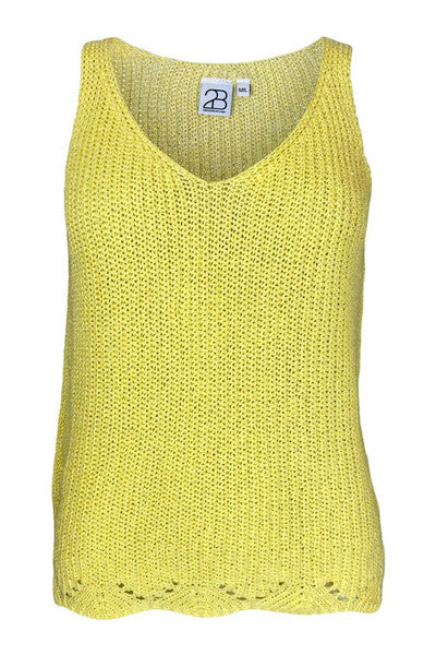 2BIZ Elna Stickad Linne Yellow