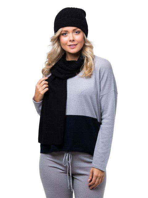 8Design Ribbad Kashmir Mössa Svart