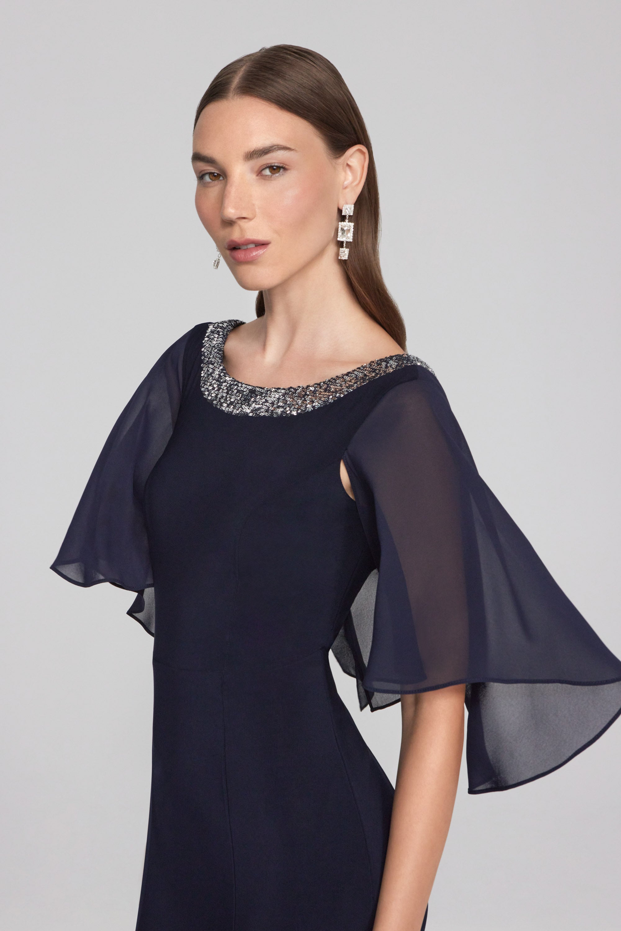 Joseph Ribkoff Silkeslen klänning Midnight Blue