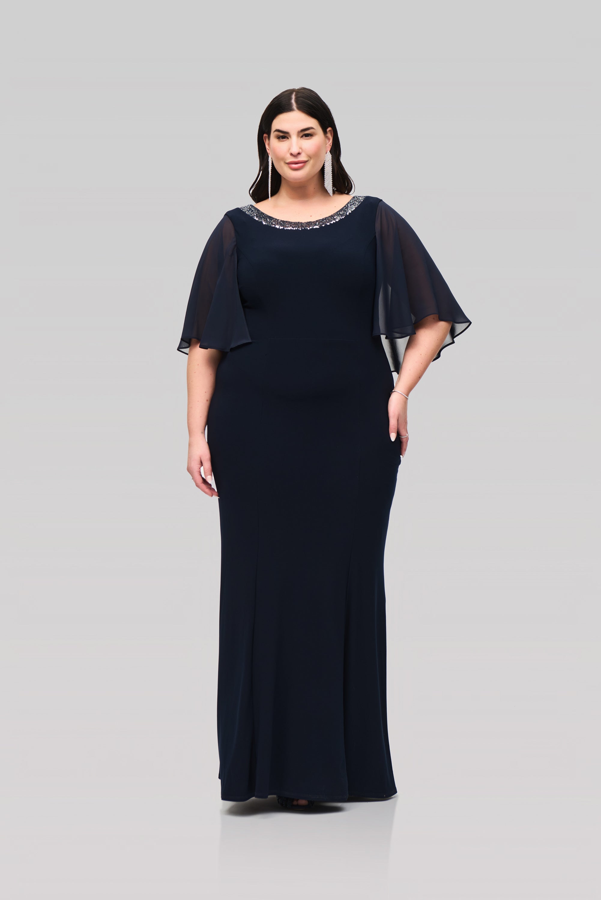 Joseph Ribkoff Silkeslen klänning Midnight Blue