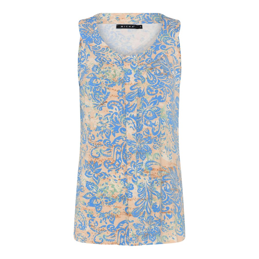MICHA T-Shirt Summer Paisley Jersey Blue Print