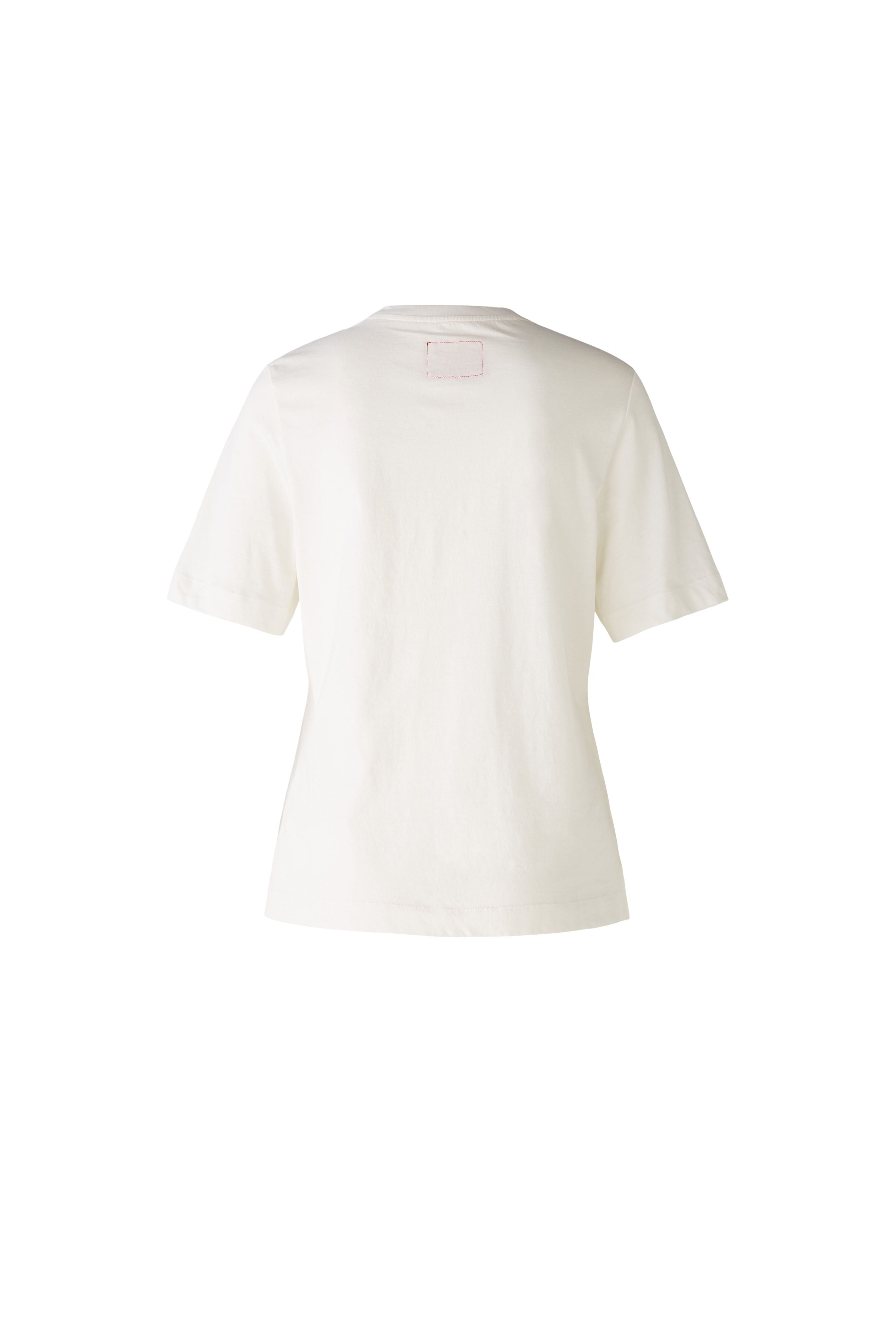 OUI T-shirt ekologisk bomull White red