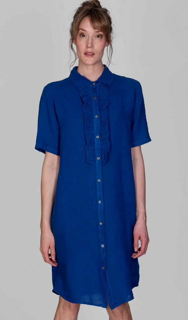 Maja Roos Lausanne Linneklänning Sharpblue