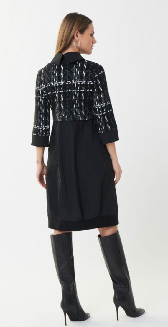Joseph Ribkoff Mönstrad Klänning Black