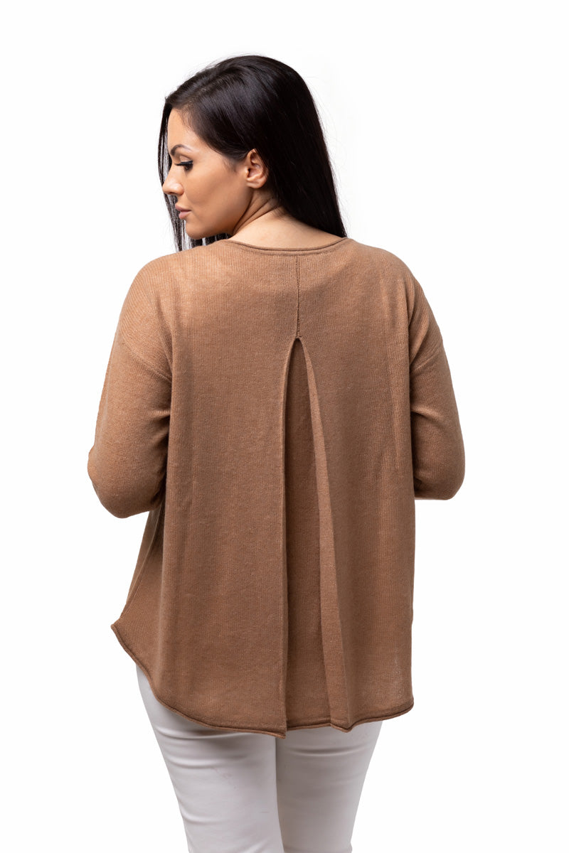 8Design Emelie Tröja – Rundhals Nougat