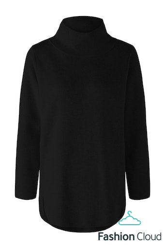 OUI Stickad Längre Tröja Black