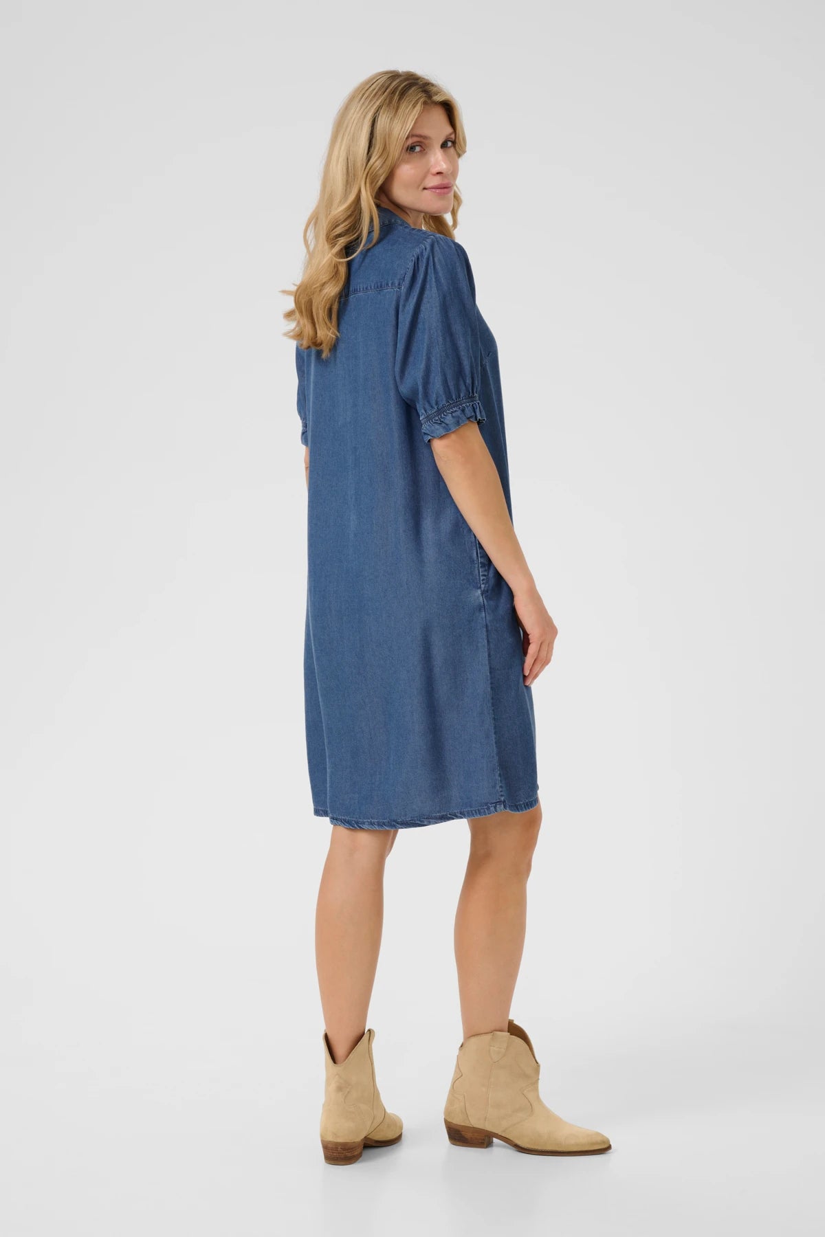 Cream Molly Klänning Toronto Medium Blue denim