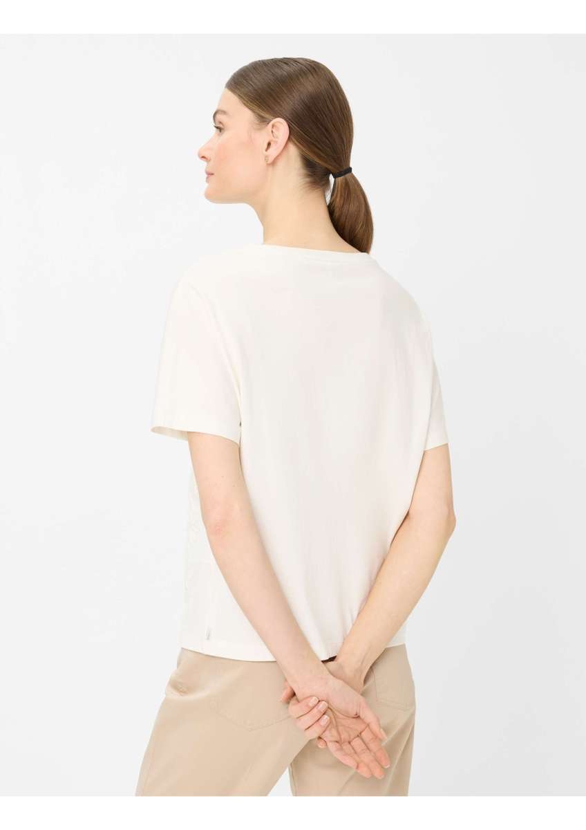 Brax T-Shirt med Blommönster Ljusbeige