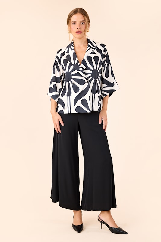 Molly Jo Festlig Kavaj Mönstrad Svartvit